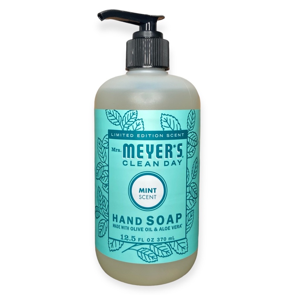 (1) Mrs. Meyer’s Clean Day MINT Scent Hand Soap Made with OLIVE OIL & ALOE VERA
